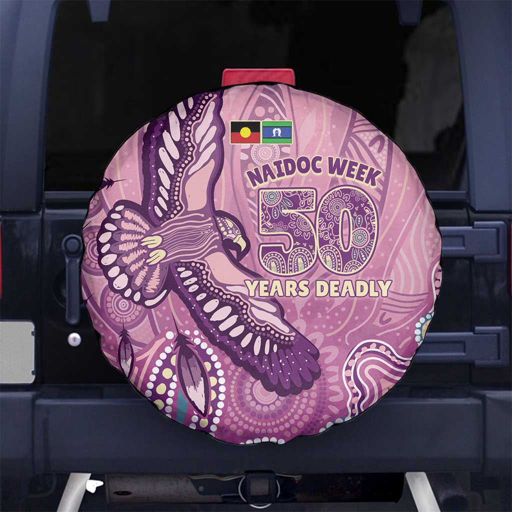 NAIDOC Week - 50 Years Deadly Spare Tire Cover Pastel Wings