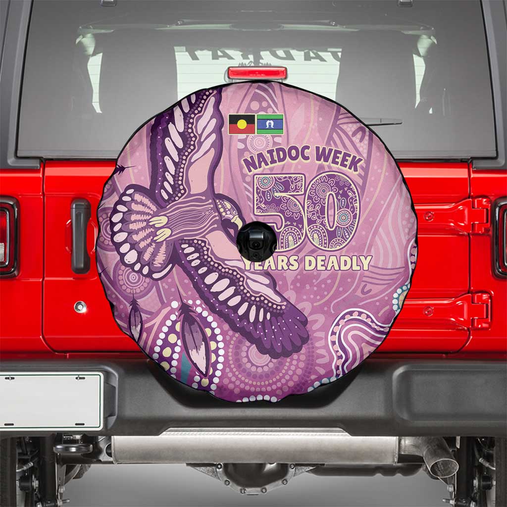 NAIDOC Week - 50 Years Deadly Spare Tire Cover Pastel Wings