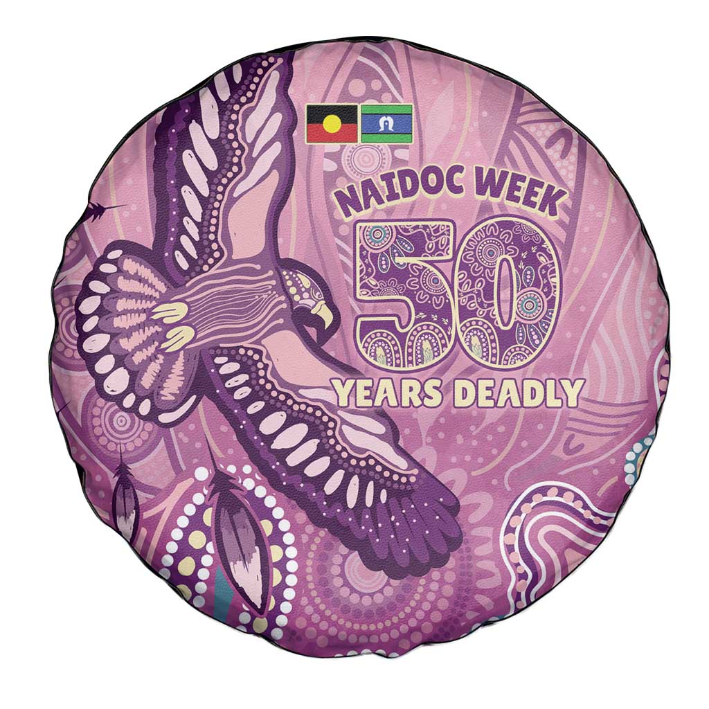 NAIDOC Week - 50 Years Deadly Spare Tire Cover Pastel Wings