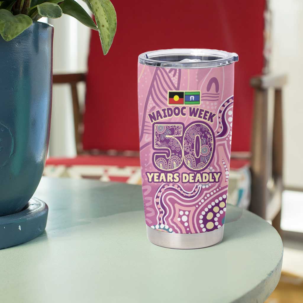 NAIDOC Week - 50 Years Deadly Tumbler Cup Pastel Wings