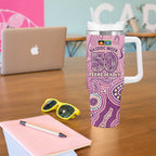 NAIDOC Week - 50 Years Deadly Tumbler With Handle Pastel Wings