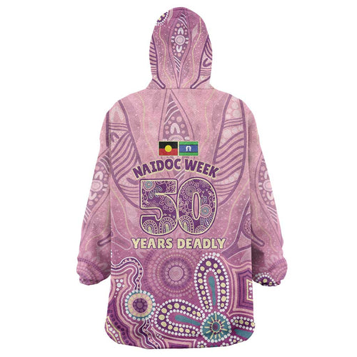 NAIDOC Week - 50 Years Deadly Wearable Blanket Hoodie Pastel Wings
