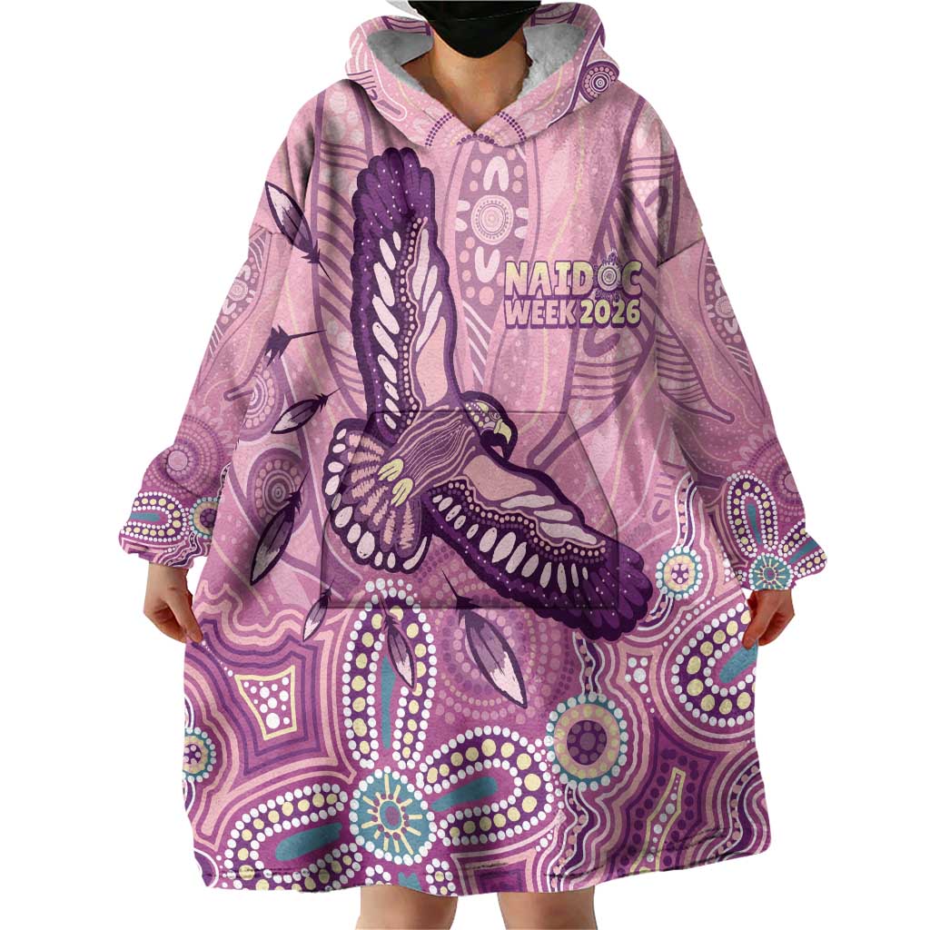 NAIDOC Week - 50 Years Deadly Wearable Blanket Hoodie Pastel Wings