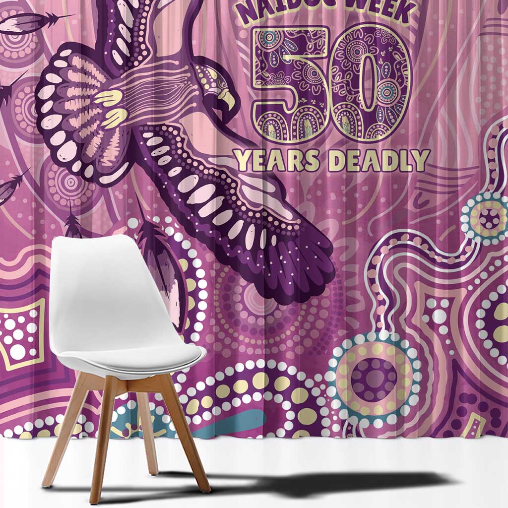 NAIDOC Week - 50 Years Deadly Window Curtain Pastel Wings