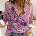 NAIDOC Week - 50 Years Deadly Women Casual Shirt Pastel Wings