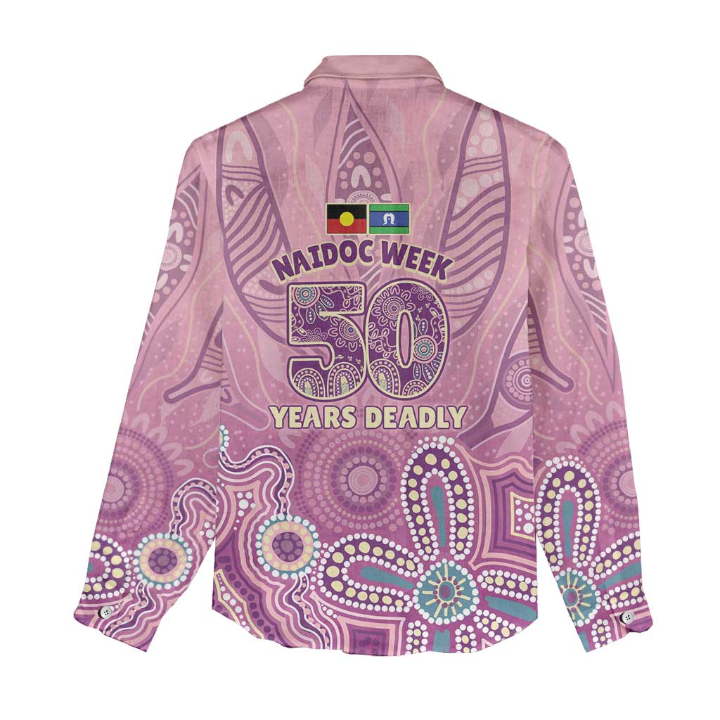 NAIDOC Week - 50 Years Deadly Women Casual Shirt Pastel Wings