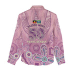 NAIDOC Week - 50 Years Deadly Women Casual Shirt Pastel Wings