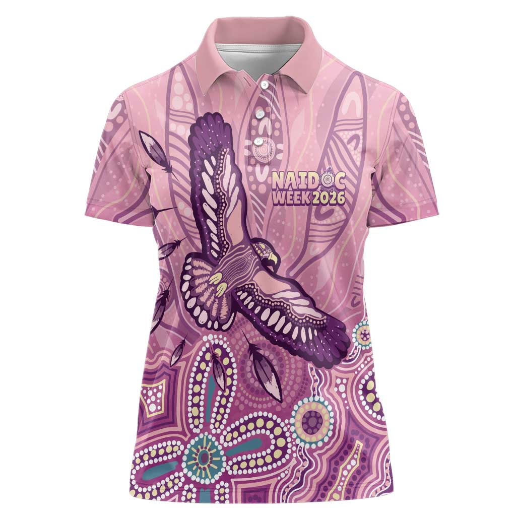 NAIDOC Week - 50 Years Deadly Women Polo Shirt Pastel Wings