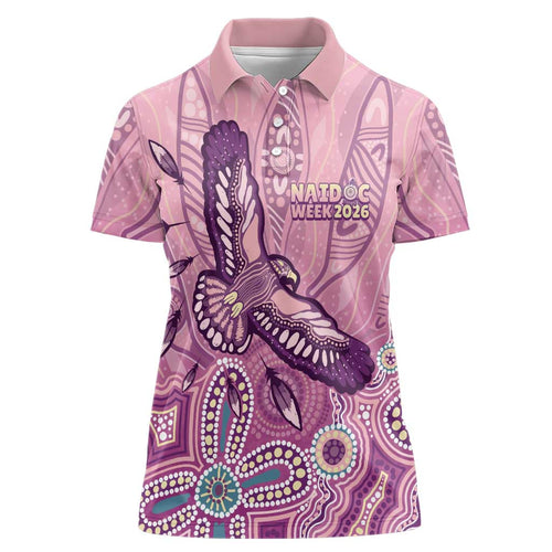 NAIDOC Week - 50 Years Deadly Women Polo Shirt Pastel Wings