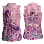 NAIDOC Week - 50 Years Deadly Women Sleeveless Polo Shirt Pastel Wings