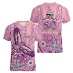 NAIDOC Week - 50 Years Deadly Women V-Neck T-Shirt Pastel Wings