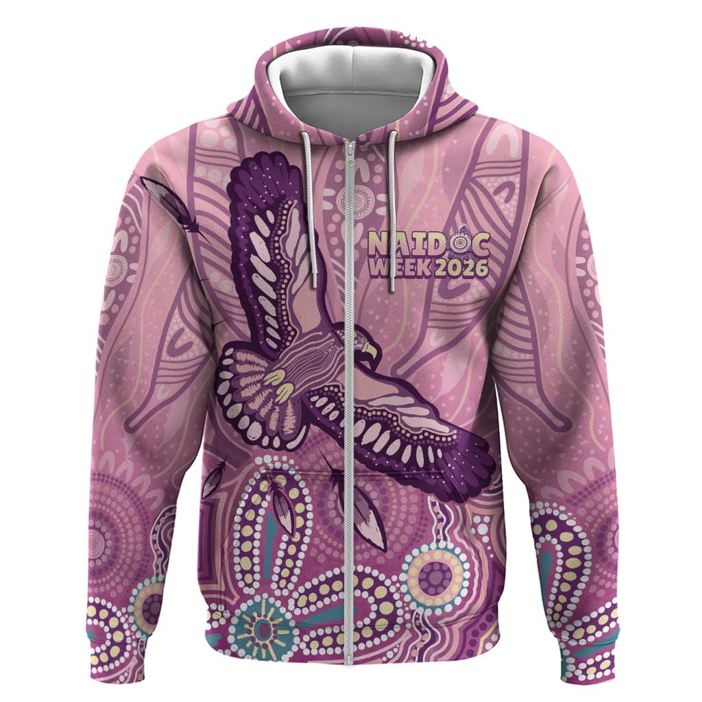 NAIDOC Week - 50 Years Deadly Zip Hoodie Pastel Wings