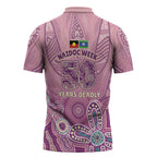 NAIDOC Week - 50 Years Deadly Zipper Polo Shirt Pastel Wings