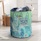 NAIDOC Week - 50 Years Deadly Torres Strait Laundry Basket Pastel Waves
