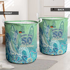 NAIDOC Week - 50 Years Deadly Torres Strait Laundry Basket Pastel Waves