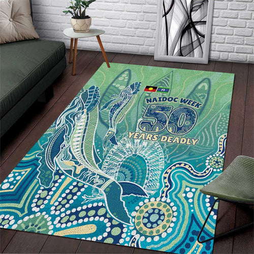 NAIDOC Week - 50 Years Deadly Torres Strait Area Rug Pastel Waves