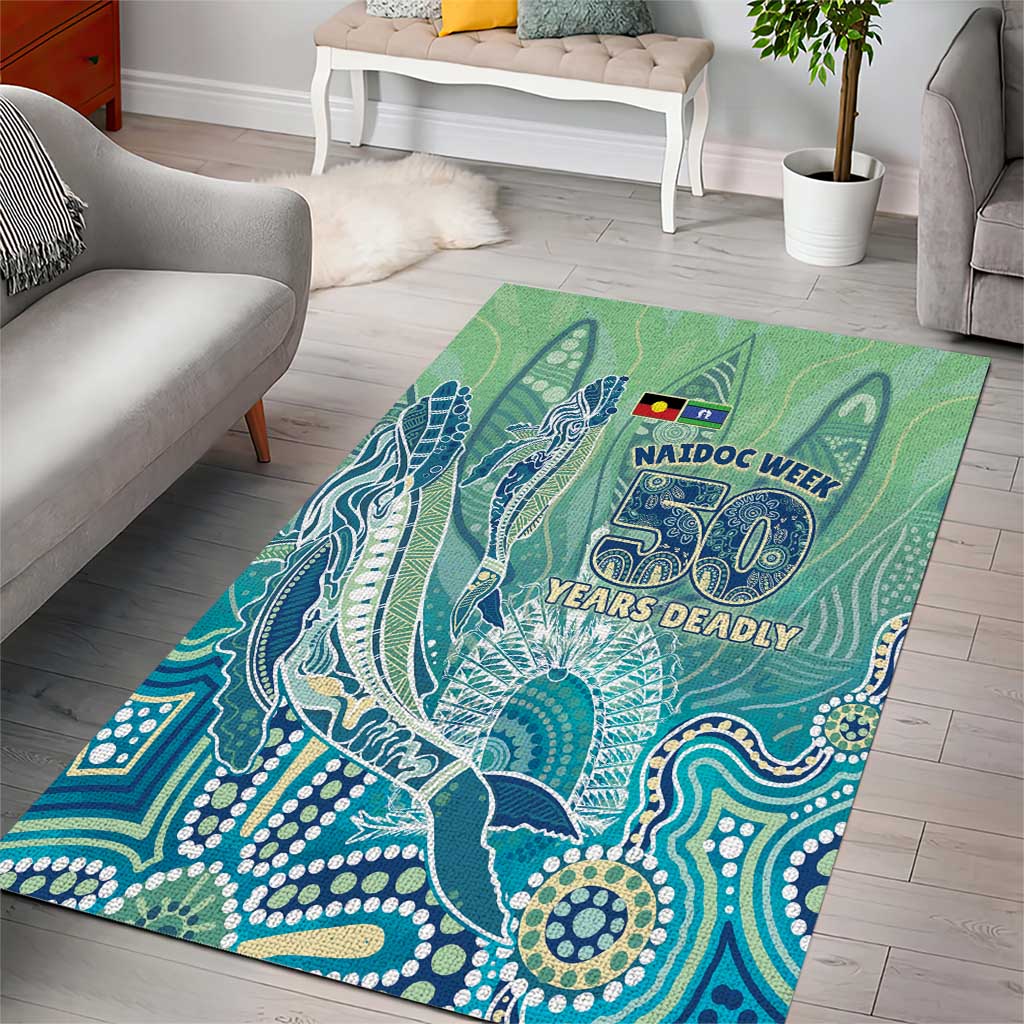 NAIDOC Week - 50 Years Deadly Torres Strait Area Rug Pastel Waves