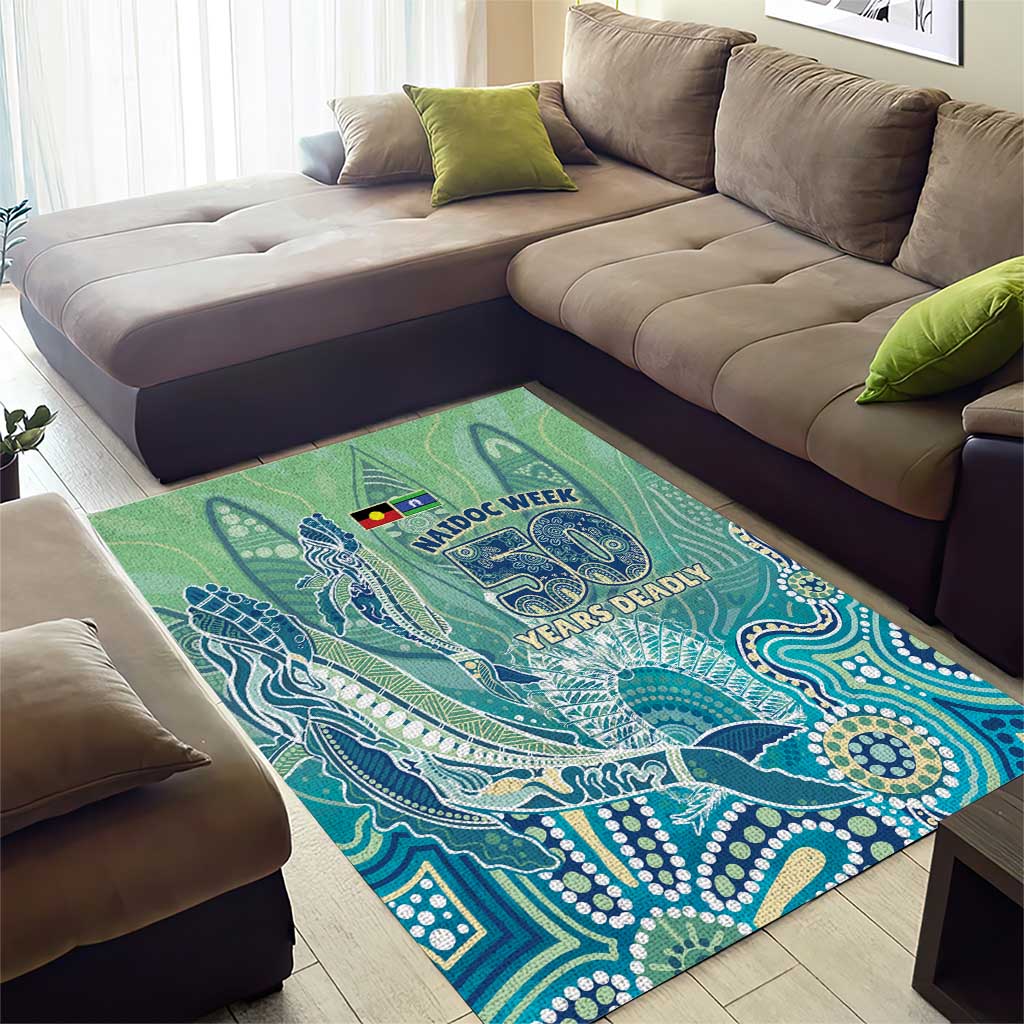 NAIDOC Week - 50 Years Deadly Torres Strait Area Rug Pastel Waves