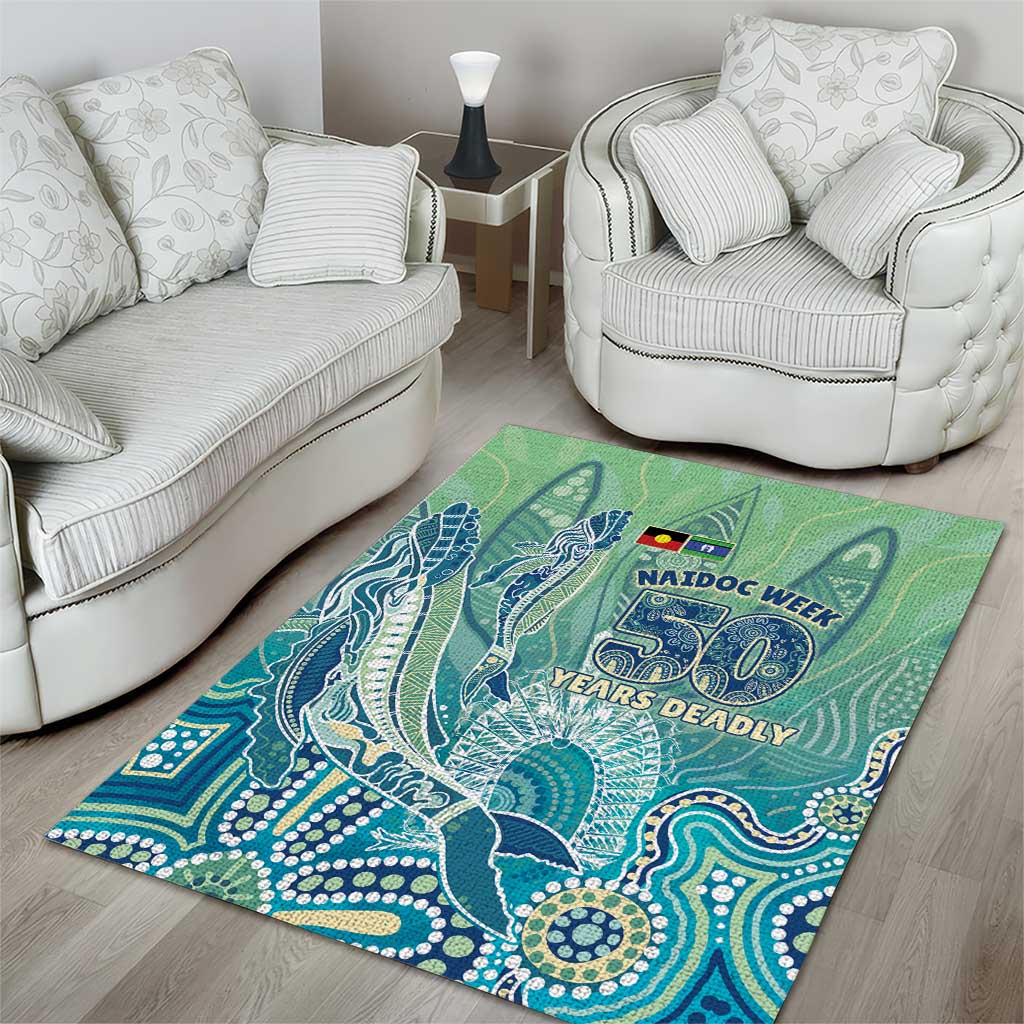 NAIDOC Week - 50 Years Deadly Torres Strait Area Rug Pastel Waves