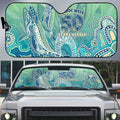 NAIDOC Week - 50 Years Deadly Torres Strait Auto Sun Shade Pastel Waves