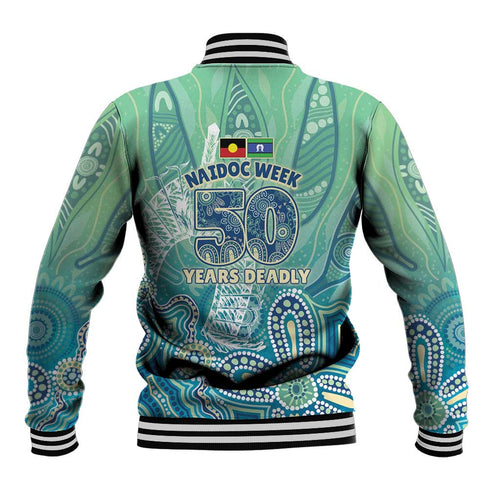 NAIDOC Week - 50 Years Deadly Torres Strait Baseball Jacket Pastel Waves