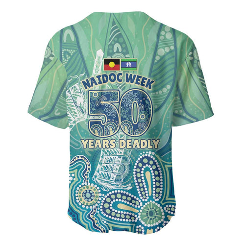 NAIDOC Week - 50 Years Deadly Torres Strait Baseball Jersey Pastel Waves