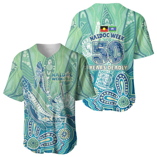 NAIDOC Week - 50 Years Deadly Torres Strait Baseball Jersey Pastel Waves
