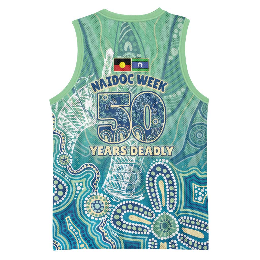 NAIDOC Week - 50 Years Deadly Torres Strait Basketball Jersey Pastel Waves