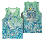 NAIDOC Week - 50 Years Deadly Torres Strait Basketball Jersey Pastel Waves