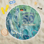 NAIDOC Week - 50 Years Deadly Torres Strait Beach Blanket Pastel Waves