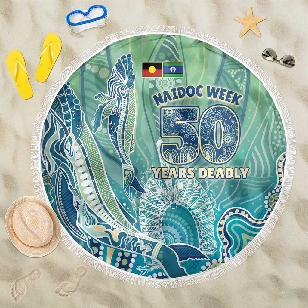 NAIDOC Week - 50 Years Deadly Torres Strait Beach Blanket Pastel Waves