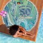 NAIDOC Week - 50 Years Deadly Torres Strait Beach Blanket Pastel Waves