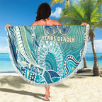 NAIDOC Week - 50 Years Deadly Torres Strait Beach Blanket Pastel Waves