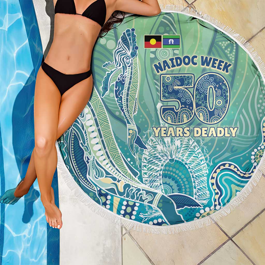 NAIDOC Week - 50 Years Deadly Torres Strait Beach Blanket Pastel Waves