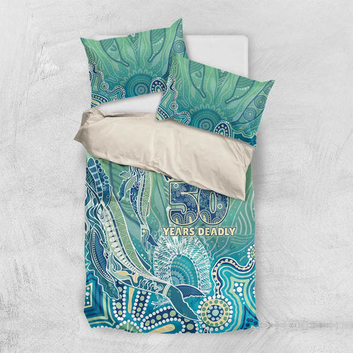 NAIDOC Week - 50 Years Deadly Torres Strait Bedding Set Pastel Waves