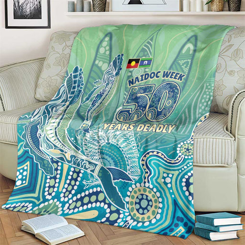NAIDOC Week - 50 Years Deadly Torres Strait Blanket Pastel Waves