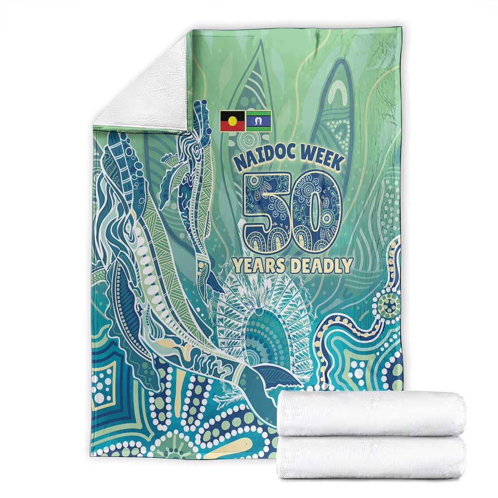 NAIDOC Week - 50 Years Deadly Torres Strait Blanket Pastel Waves