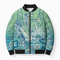 NAIDOC Week - 50 Years Deadly Torres Strait Bomber Puffer Jacket Pastel Waves