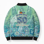 NAIDOC Week - 50 Years Deadly Torres Strait Bomber Puffer Jacket Pastel Waves