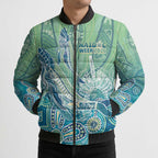 NAIDOC Week - 50 Years Deadly Torres Strait Bomber Puffer Jacket Pastel Waves