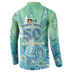 NAIDOC Week - 50 Years Deadly Torres Strait Button Sweatshirt Pastel Waves