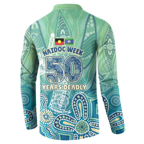 NAIDOC Week - 50 Years Deadly Torres Strait Button Sweatshirt Pastel Waves