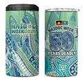 NAIDOC Week - 50 Years Deadly Torres Strait 4 in 1 Can Cooler Tumbler Pastel Waves