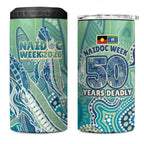 NAIDOC Week - 50 Years Deadly Torres Strait 4 in 1 Can Cooler Tumbler Pastel Waves