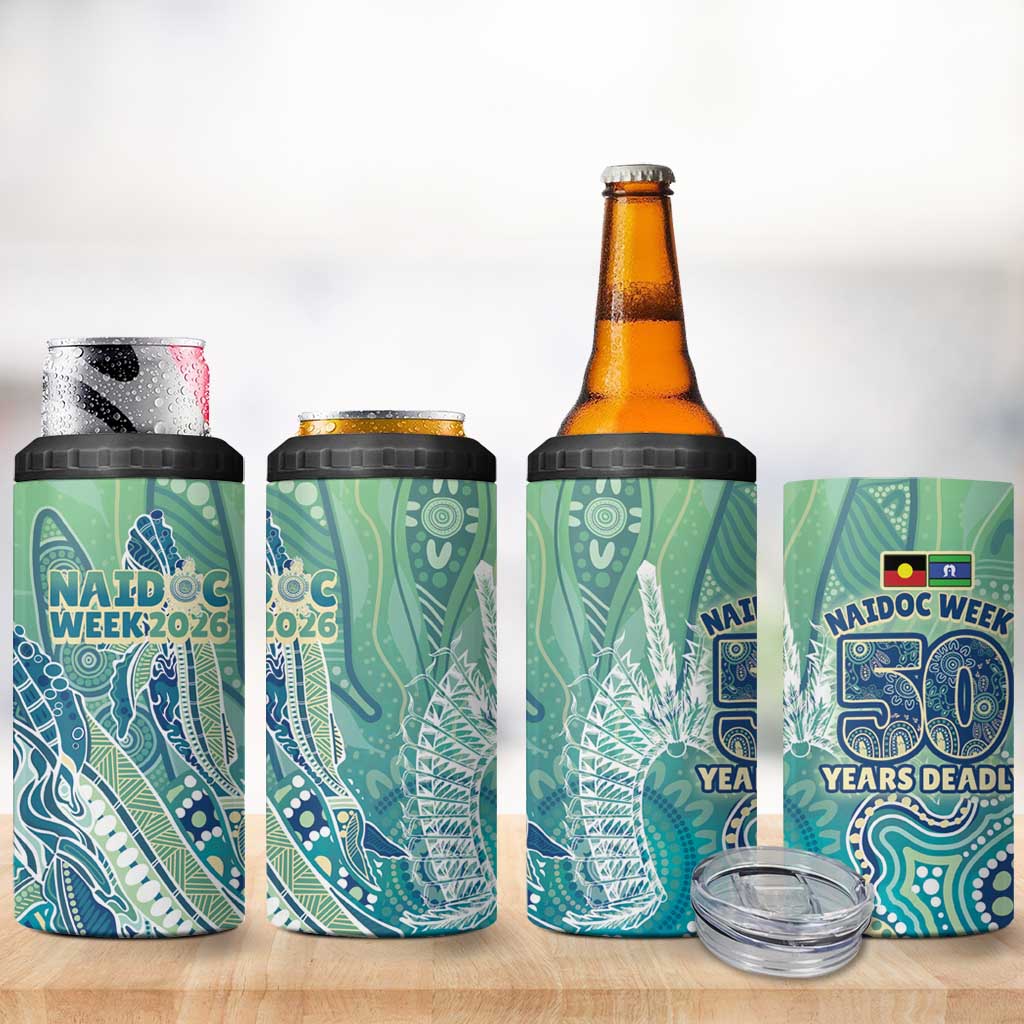 NAIDOC Week - 50 Years Deadly Torres Strait 4 in 1 Can Cooler Tumbler Pastel Waves