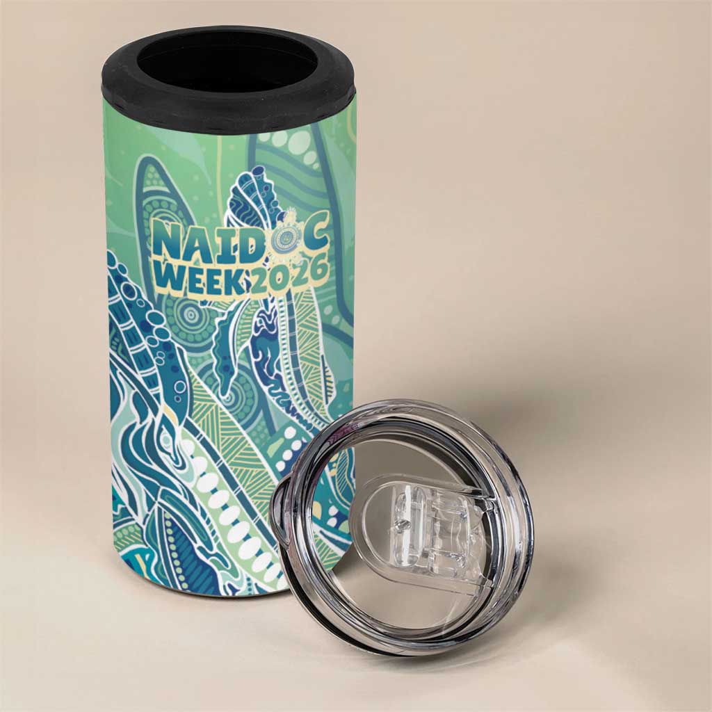 NAIDOC Week - 50 Years Deadly Torres Strait 4 in 1 Can Cooler Tumbler Pastel Waves