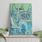 NAIDOC Week - 50 Years Deadly Torres Strait Canvas Wall Art Pastel Waves
