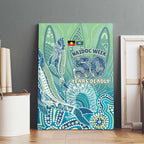 NAIDOC Week - 50 Years Deadly Torres Strait Canvas Wall Art Pastel Waves