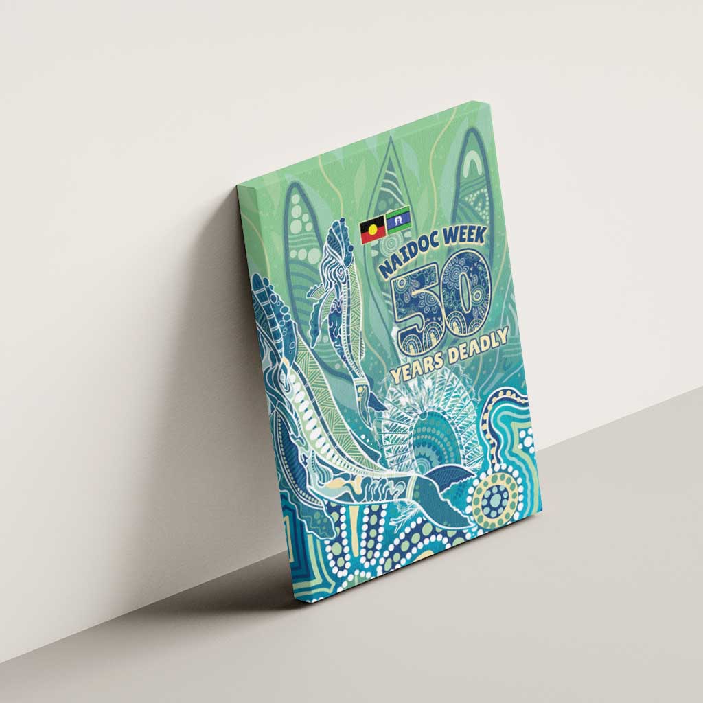 NAIDOC Week - 50 Years Deadly Torres Strait Canvas Wall Art Pastel Waves