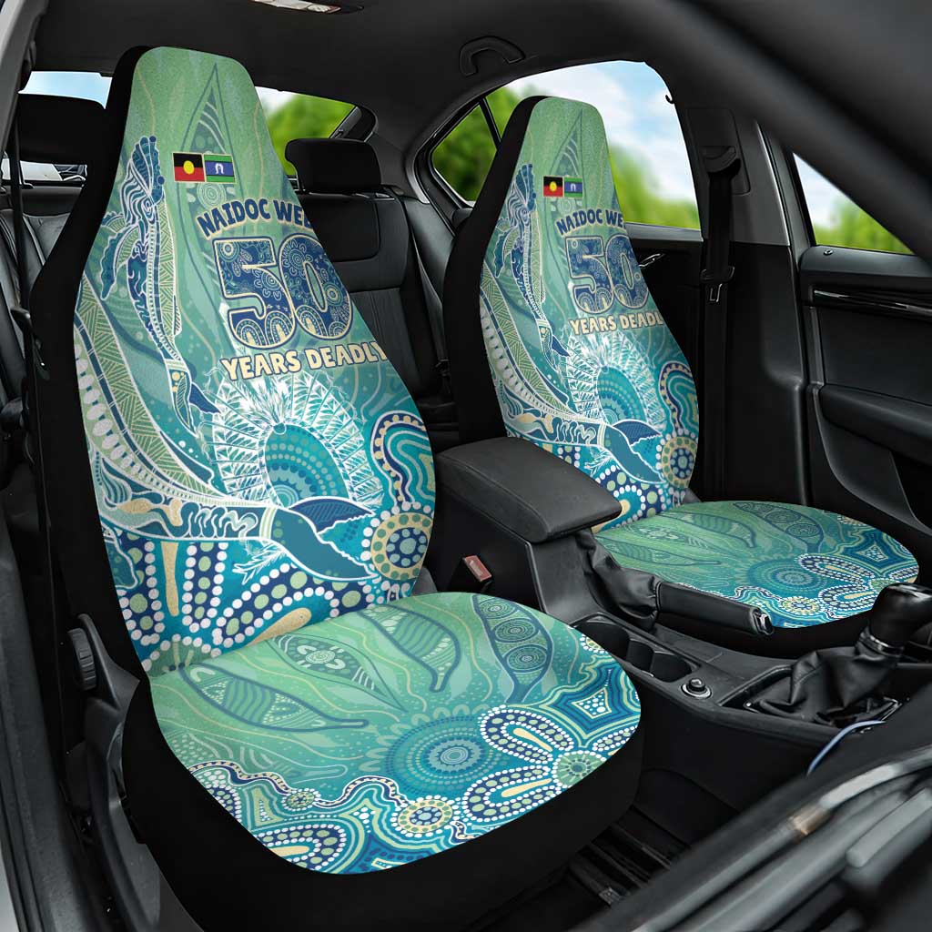 NAIDOC Week - 50 Years Deadly Torres Strait Car Seat Cover Pastel Waves
